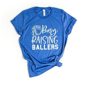 Simply Sage Market Women's Busy Raising Ballers Baseball Short Sleeve Graphic Tee - 1 of 4