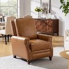Theresa Transitional Style Upholstery Genuine Leather Recliner with Nailhead Trim for Living Room and Bedroom| ART OF LIVING DESIGNS - 2 of 4