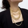 Chunky Gold Cuban Link Necklace for Women - 80s Hip Hop Layered Chain - 3 of 4