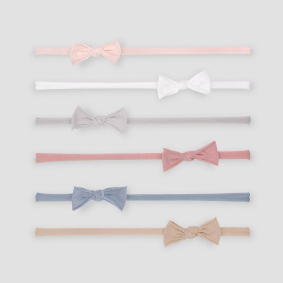 Carter&#39;s Just One You&#174; 6pk Baby Girls&#39; Nylon Bow Headwrap - 0-12M