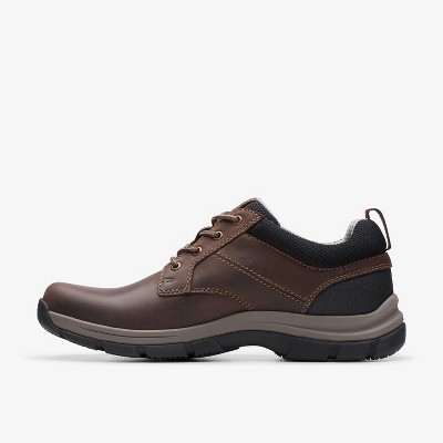 Clarks Mens Walpath Low Brown Leather Shoes 12 Wide — фото 2