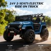 24V Ride on Toys for Kids, 2 Seater Electric Ride on Car w/Remote Control, 4 Powerful Motors, 4WD/2WD, 3 Speeds, Bluetooth, for Kids Toddler - 2 of 4