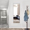 Wooakway Metal Rectangle Full Length Mirror Freestanding Mirror Wall Mirror Decorative Mirror Black/Gold - 2 of 4
