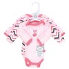 Luvable Friends Girls Preemie Long Sleeve Bodysuits 3pk, Foxy, Preemie - 2 of 4