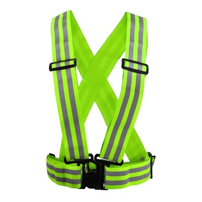 Unique Bargains High Visibility Safety Reflective Belt Running Gear Green  Orange 2 Pcs : Target