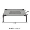 Elevated Dog Bed - 24.5x18.5-Inch Portable Pet Bed with Non-Slip Feet - Indoor/Outdoor Dog Cot or Puppy Bed for Pets up to 25lbs by PETMAKER (Gray) - 2 of 4