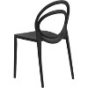 ADILE Modern Bentwood Design Stackable Dining Chair Set of 2，Black - 4 of 4