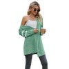 Coolmee Women's Long Sleeve Open Front Cardigans Striped Color Block Lightweight Knit Outwear Coat - 2 of 4