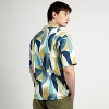 Campus Sutra Men Men's Indigo Blue Oversized Abstract Curves Shirt - 4 of 4