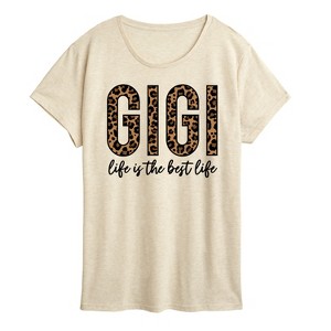 Women's - Instant Message - Gigi Life Is The Best Life Short Sleeve Graphic T-Shirt - 1 of 4