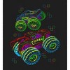 Neon Monster Trucks Adult Crew Neck Short Sleee Tee - 2 of 2