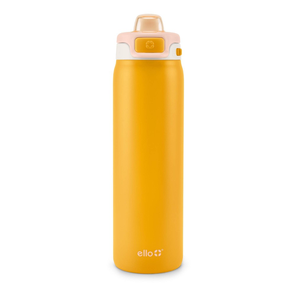 Photos - Glass Ello Pop and Fill 22oz Stainless Steel Water Bottle Golden Glow Orange