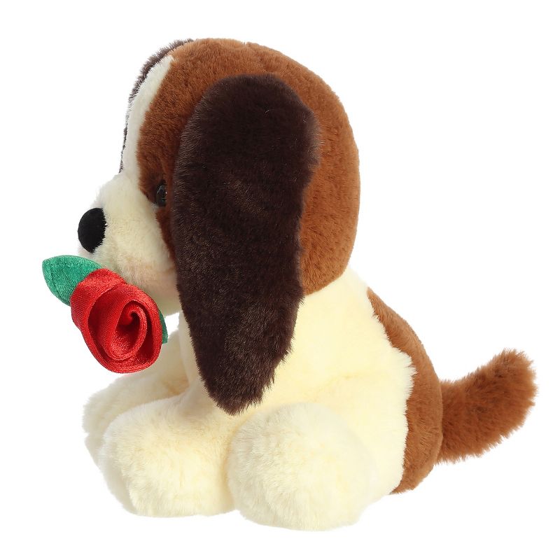 Aurora Val Pets 9" A Rose For You Pup Brown Stuffed Animal, 5 of 7