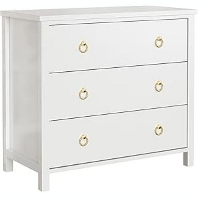 Dresser，Modern Wide Drawer Dresser with Storage, Wooden Closet Dressers Chest of Drawers Freestanding for Bedroom, Nursery, Living Room, White