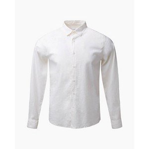 Men's MENS STRETCH LINEN LONG SLEEVE SHIRT - onia - 1 of 2