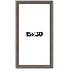 PosterPalooza | Panoramic Ornate Black Picture Frame - UV Acrylic, Foam Board Backing, Hanging Hardware - 2 of 4