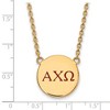 Black Bow Jewelry 14k Yellow Gold Plated Sterling Silver Alpha Chi Omega Greek Life Necklace 18 Inch - 2 of 4