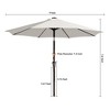 Hyleory 9FT Lighted Market Umbrella for All Seasons/ Size: 91.2" H x 108" W x 108" D - 4 of 4