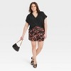 Women's Woven Short Sleeve V-Neck Shirt - A New Day™ - 3 of 3
