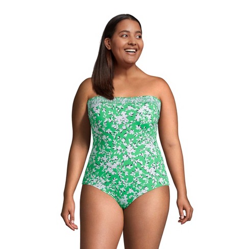 Lands' End Draper James X Lands' End Women's Plus Size Chlorine Resistant Piece Swimsuit - 18w - Pale Green Shadow Floral : Target