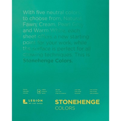 Stonehenge Paper Pad 11"X14" 15 Sheets/Pkg-Multi-Color 90lb