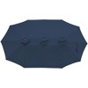 Northlight 15' Outdoor Patio Market Umbrella with Hand Crank, Navy Blue - 3 of 4