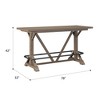 Anybear Brown Bar Height Trestle Table - 4 of 4