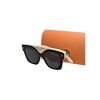 Tory Burch TY 7201U 198887 Womens Irregular Sunglasses Black/Ivory 49mm - 4 of 4
