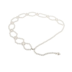 Unique Bargains Adjustable Waist Belt White 1 Pc - 1 of 4