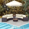 Resenkos 8 Pieces Patio Furniture Set, Outdoor Sectional Furniture, PE Rattan, Mixed-Brown - 2 of 4