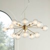 Possini Euro Design Spheres Antique Brass Chandelier 30" Wide Mid Century Modern Sputnik Glass Shade 15-Light Fixture for Dining Room Kitchen Island - 2 of 4