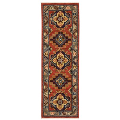 Oriental Weavers Lilihan 5504P Red/ Multi Indoor Area Rug - 2' x 6'