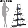 4-Tier Ladder Bookshelf, Multifunctional A-Shaped Bookcase, Storage Organizer, Industrial Metal Frame for Living Room, Home Office - 2 of 4