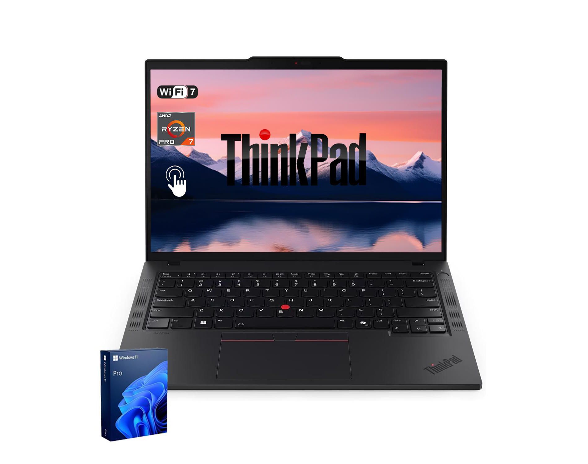 Lenovo ThinkPad P14s Gen 6, 14" FHD+ Touch, Ryzen AI 7 PRO 350, Radeon, 16GB DDR5, 512GB SSD, Wi-Fi 7, Win11 Pro, Black