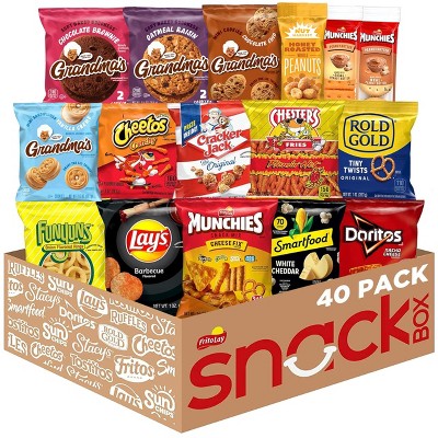 Frito Lay Ultimate Snack Care Package, Variety Assortment of Chips, Cookies, Crackers & More (Pack of 40)