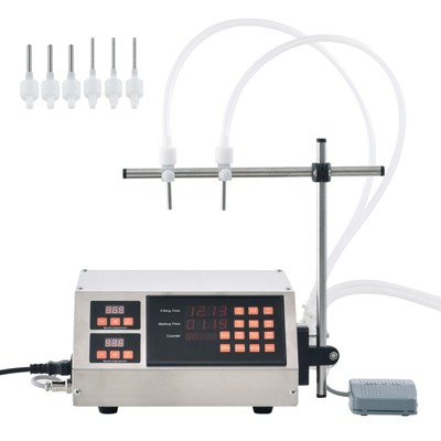 VEVOR Liquid Filling Machine, 5-650ml Filling Capacity, Automatic Bottle Filler Machine, Bottling Machine Peristaltic Pump Digital Control, Silver