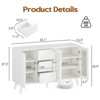GDFStudio Lamesa Farmhouse Buffet Cabinet with 3 Drawers and Pop-Up Doors - 3 of 4