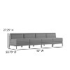 Flash Furniture HERCULES Imagination Series 4 Piece Gray LeatherSoft Waiting Room Lounge Set - Reception Bench - 4 of 4