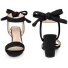 Perphy Women's Slingback Back Ankle Tie Open Toe Chunky Heel Sandals - 2 of 4