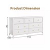 Acekool Drawer Dresser for Bedroom, Modern Wooden Chest with Wide Storage Drawers – White - 2 of 4