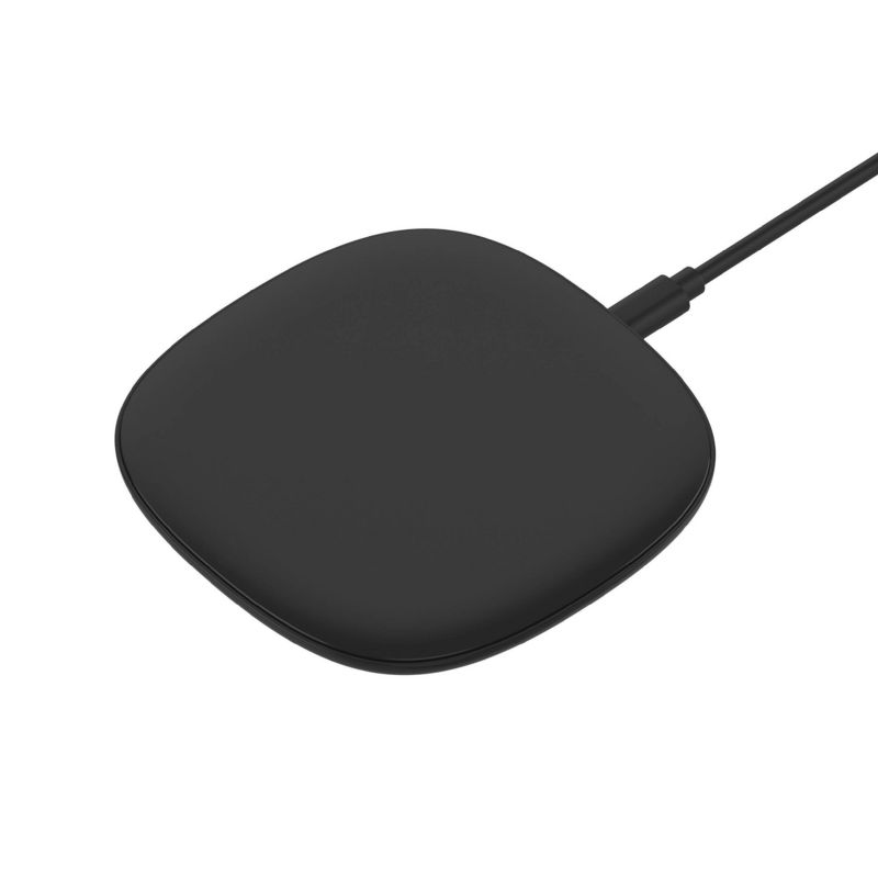 Just Wireless 10W Qi Wireless Charging Pad with 4&#39; TPU Charging Cable - Black, 1 of 12