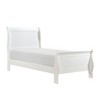 APRILSOUL White Finish Twin Size Bed Traditional Louis Philippe Style Wooden Bedroom Furniture - 4 of 4