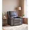 Spacious Oversized Electric Power Lift Recliner - Faux PU Leather with Heat & Massage, Adjustable Reclining Design, Ideal for Elderly - 2 of 4
