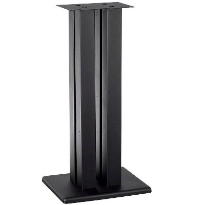 Monolith 24 Inch Speaker Stand (Each) - Black | Supports 75 lbs, Adjustable Spikes, Compatible With Bose, Polk, Sony, Yamaha, Pioneer and others