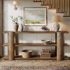 Lantine 70.87" Extra Long Console Table for Entryway, Farmhouse Wooden 3-Tier Sofa Table Behind Couch for Living Room, Hallway Foyer - 4 of 4