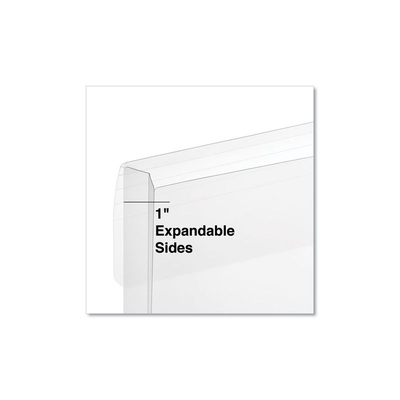 Universal Side Opening Poly Envelopes, 1" Expansion, Letter Size, Clear, 10/Pack, 3 of 6