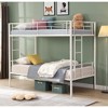 Bellemave Twin Over Twin Bunk Bed with and 2 Side Ladders, and  Full Length Guardrail, Convertible Bunk Bed for Kids, Teens, White - 3 of 4