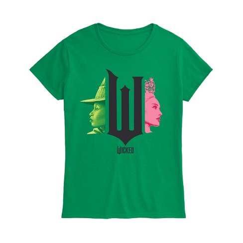 - Wicked - Elphaba And Glinda Side Profile Short Sleeve Graphic T-Shirt - image 1 of 3