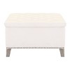 WestinTrends Square Velvet Tufted Storage Ottoman for Living Room Bedroom - 3 of 4