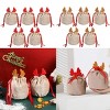 5 Pcs Christmas Drawstring Candy Bags Multi-purpose Velvet Pouches 2 Colors Christmas Candy Antlers Bag Xmas Wrapping Bags for Christmas Party - 2 of 4